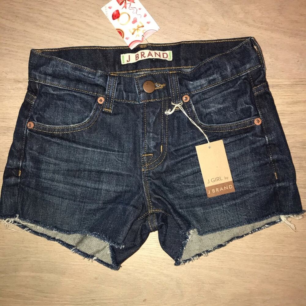 J Brand Girls 2" CUT OFF SHORT IN SIAM WASH 10